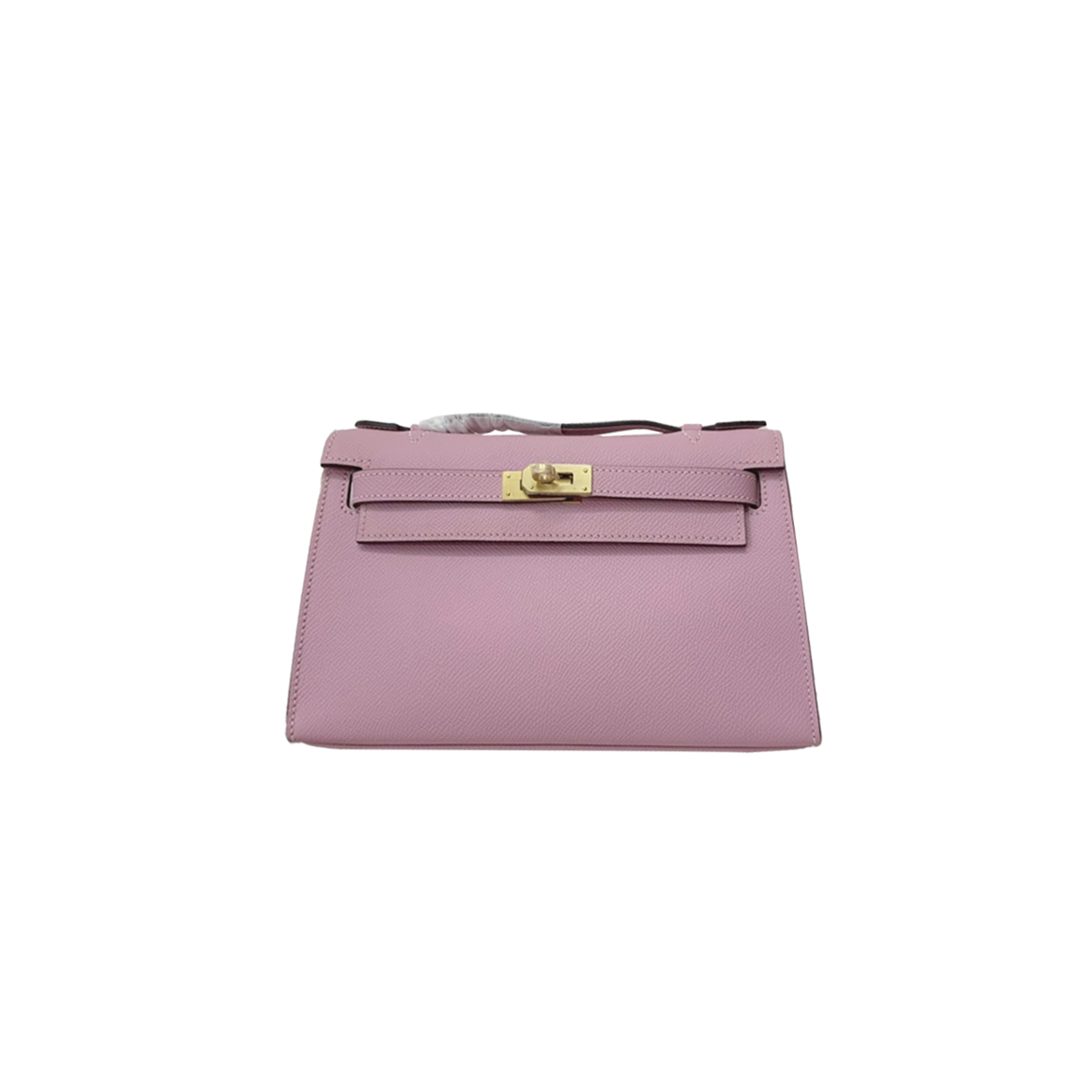 HERMES MASTER MINI KELLY GENERATION EPSOM LEATHER MALLOW PURPLE GOLD BUCKLE (22*14*7cm) 